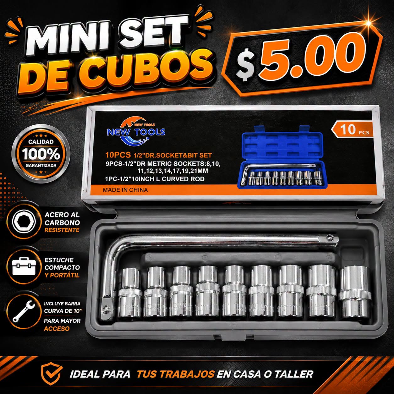 Fotografía real de Mini set de cubos · 10 piezas