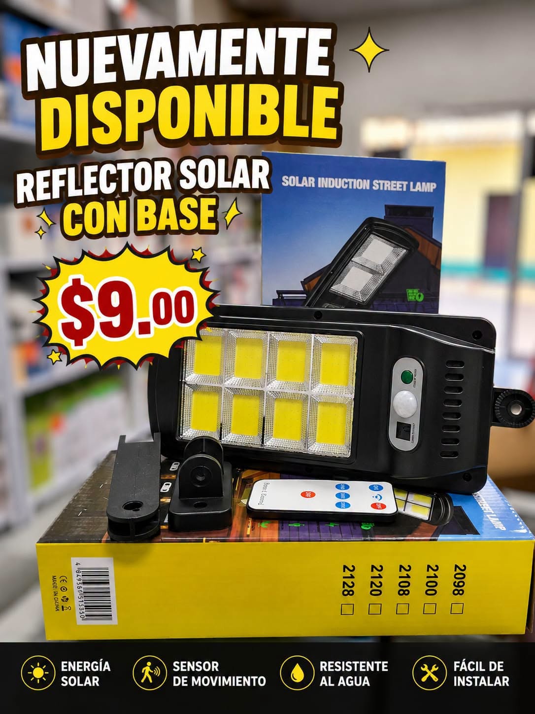 Fotografía real de Reflector solar con base