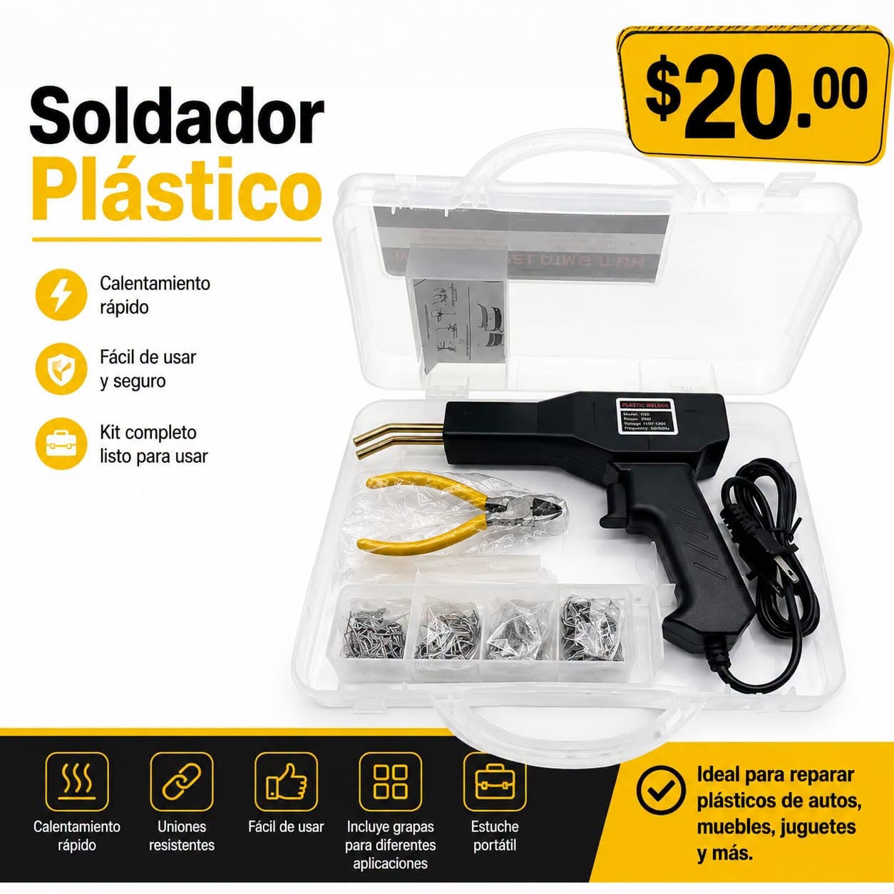 Fotografía real de Soldador plástico
